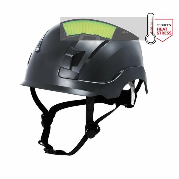 General Electric Safety Helmet, Vented, Black GH400BK
